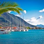 Nydri harbour at Lefkada island, Greece.